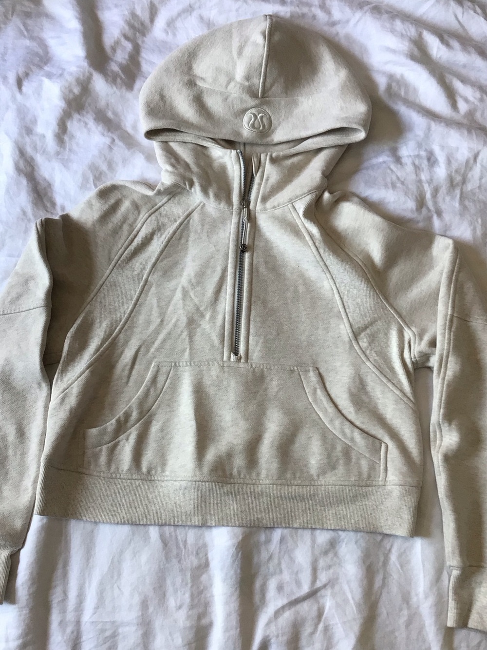 lululemon athletica Light Cream Half-Zip Scuba Evolve Oversized Hoodie